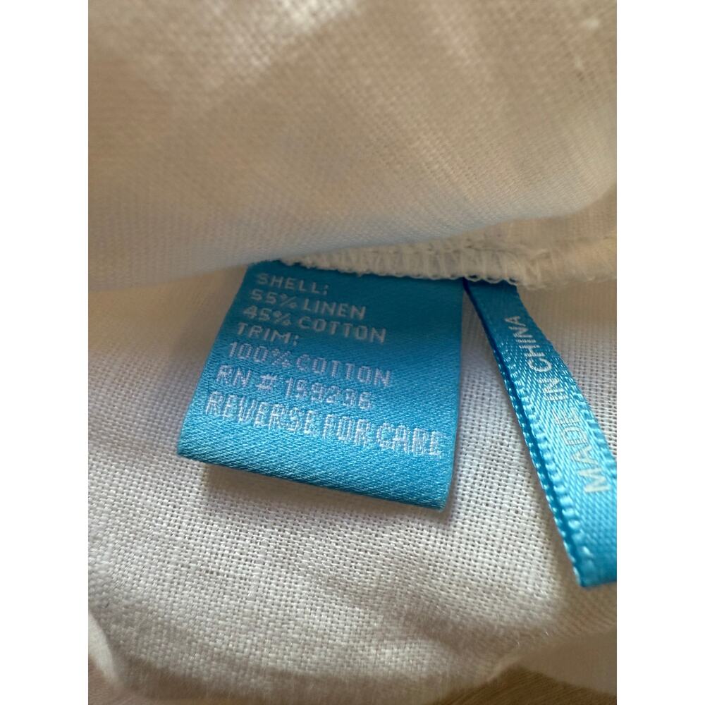 J Mclaughlin Linen Blend Flutter Cap Sleeve Top W… - image 7